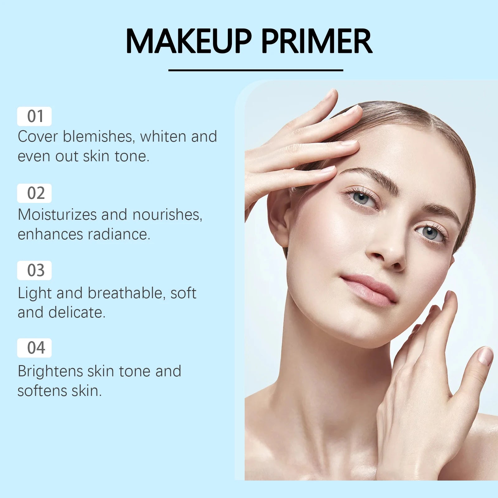 Moisturizing Makeup Primer Deep Hydrating Improve Dry Skin Natural Concealer Base Makeup Lasting Moisturizing Face Primer Cream Qme