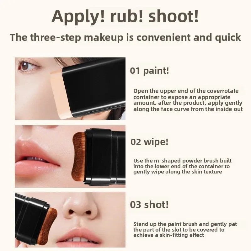 Double-ended Foundation Stick Velvety Moisturizing Light Coverage Qme