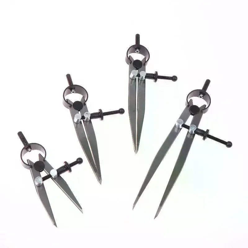 Adjustable Compasses Gauges Leathercraft Line Marking Gauge Wing Divider Rotating Scratch Gauge Handcraft Leather Tool Qme