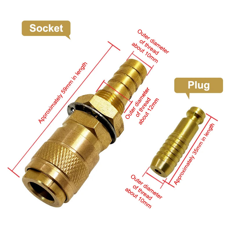 Cooled Gas Adapter Connector Clamp Welding Machine Quick Fitting Female Male Water MIG TIG Welding Torch Tools Welder. Qme C1