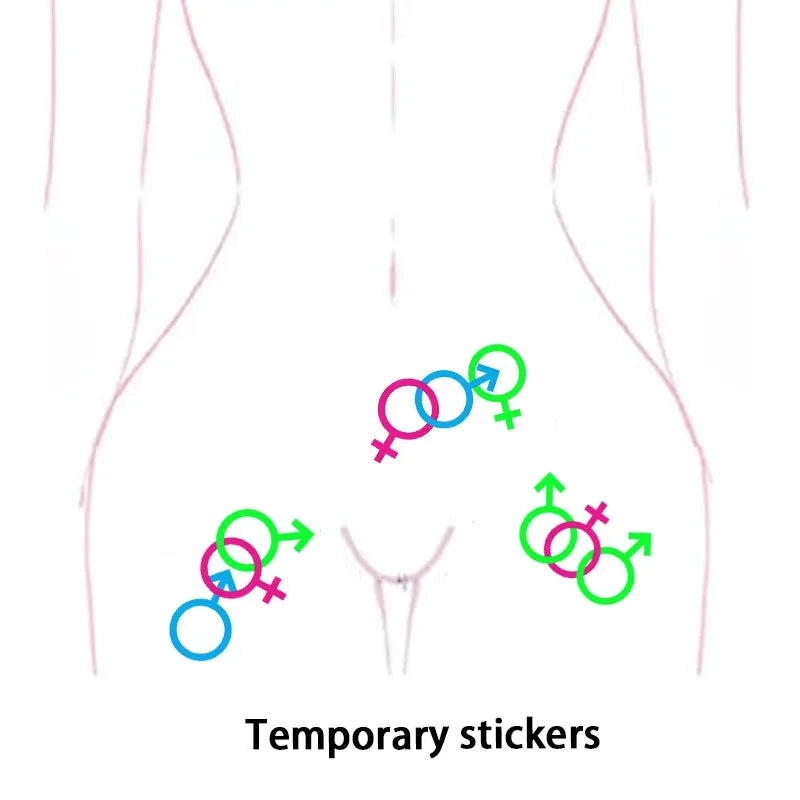Men and women meet the chest abdomen leg sexy pattern temporary stickers waterproof and sweat-proof color tattoo stickers Qme