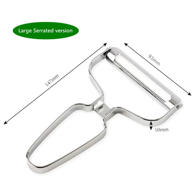 Peeler Vegetables Fruit Stainless Steel Knife Cabbage Graters Salad Potato Slicer Kitchen Accessories Cooking Tools Wide Mouth Qme Large serration