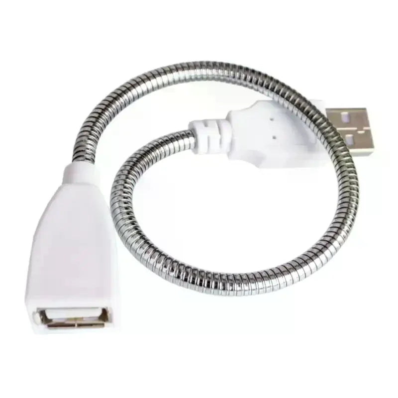 USB Desk Lamp Power Cable Extension Cord Flexible Metal Hose Qme
