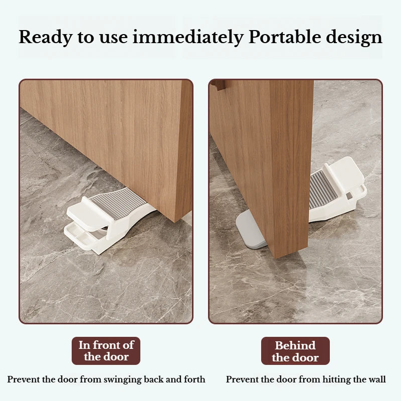 Adjustable Height Door Stopper Wedge Non-slip Rubber Home Office Qme
