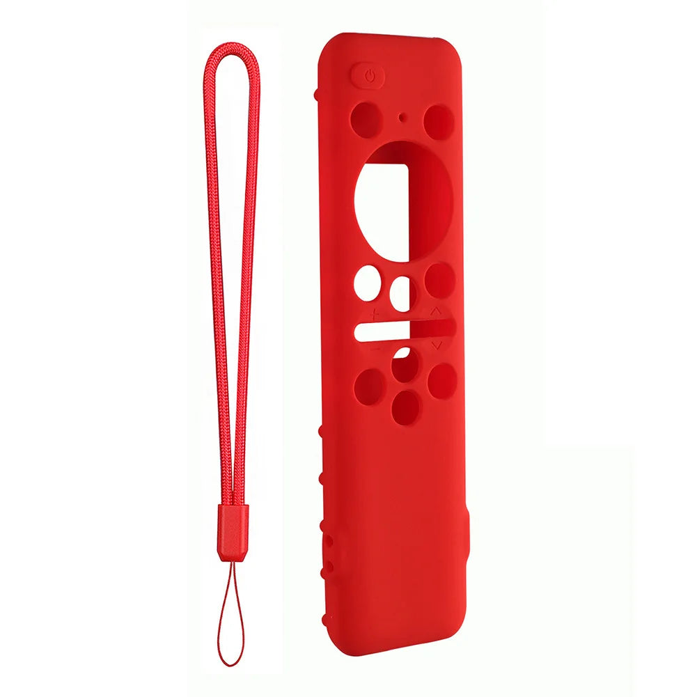 Protective Cover BN59-01432A 01432B Remote Control Covers with Lanyard Shockproof Anti-Slip for Samsung 8K Neo QLED HDR Smart TV Qme Red