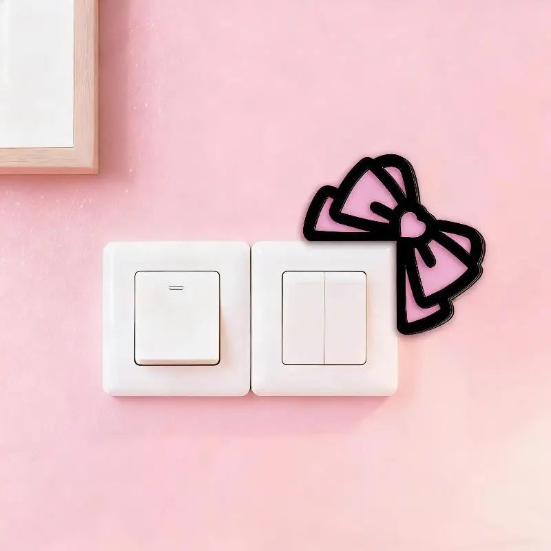 1/2Pcs Bowknot PC Accessories Kawaii 2D Bow Monitor Decor Cute Desktop Decoration For Gaming Setup Screen Home Office Qme