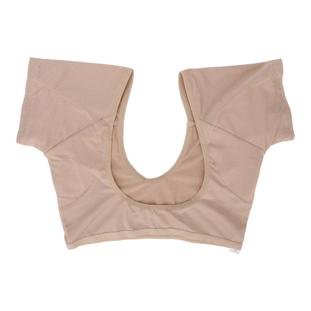 Underarm Sweat Vest Breathable Mesh 3 Layers Skin Color Washable Armpit Sweat Vest for Sports Washable Armpit Sweat Vest Qme