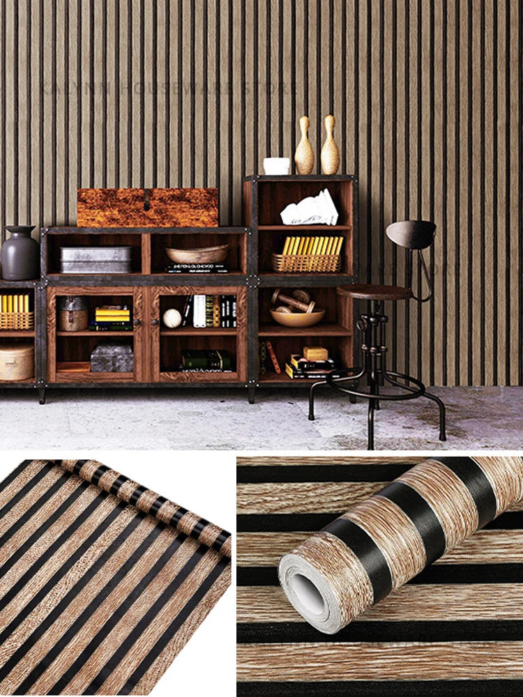 Wood Contact Paper Wallpaper Peel Stick Light Grain Stickers Cabinets