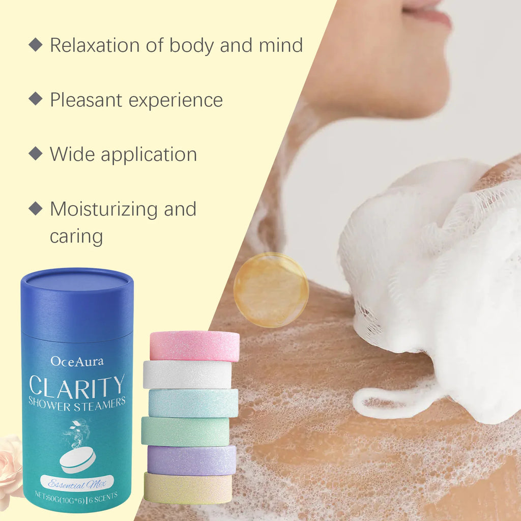 Shower Steamers Tablets Aromatherapy Relief Physical Fatigue Stress Improve Mood Enhance Sleep Quality Relaxing Bath Tablets Set Qme