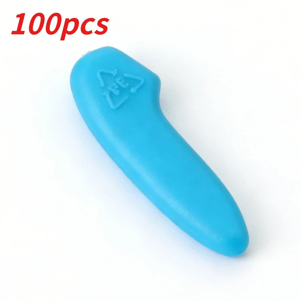 50/100Pcs Plastic Extended Knife Tip Protector Clear Point Cover Safety Guard for Kitchen Knives Protective Case Qme blue 100pcs
