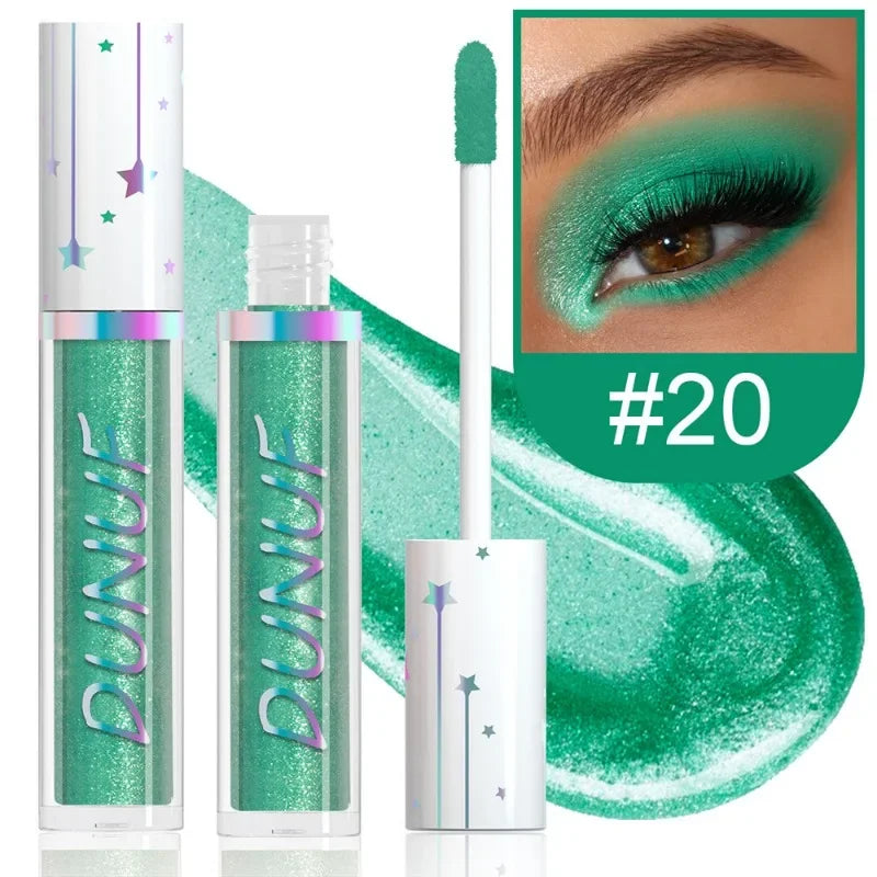 24color Eyeshadow Stick Liquid Eyeliner Metallic Color Green Pearlescent Glitter Eye Shadow Waterproof High Gloss Makeup Pigment Qme 20