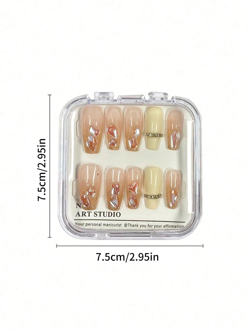 1 5 10 Transparent Nail Art Storage Box Fake Nails Organizer Press-on Qme