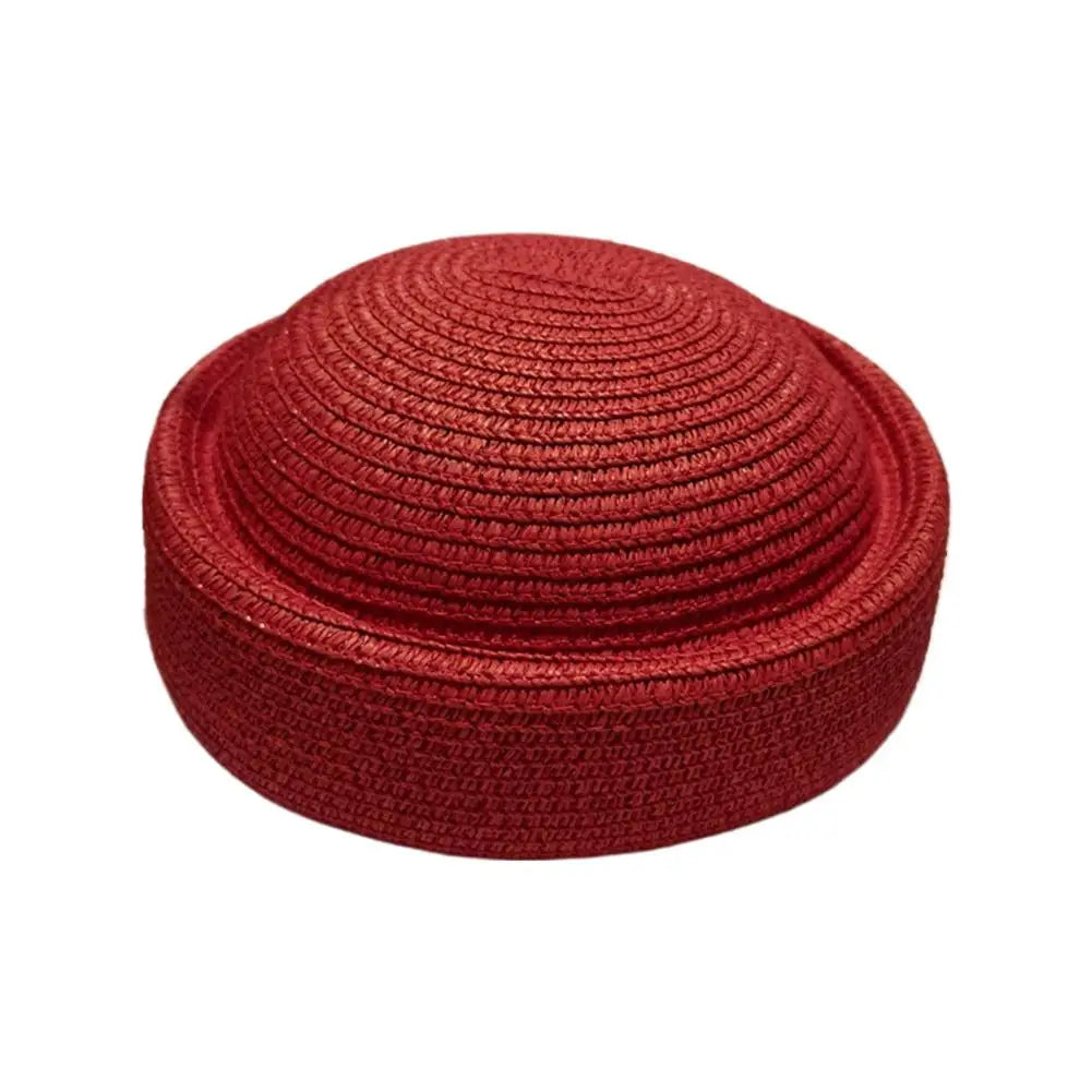 Round Raffia Straw Hats Women's Hat Summer Sunscreen Outdoor Qme I One size