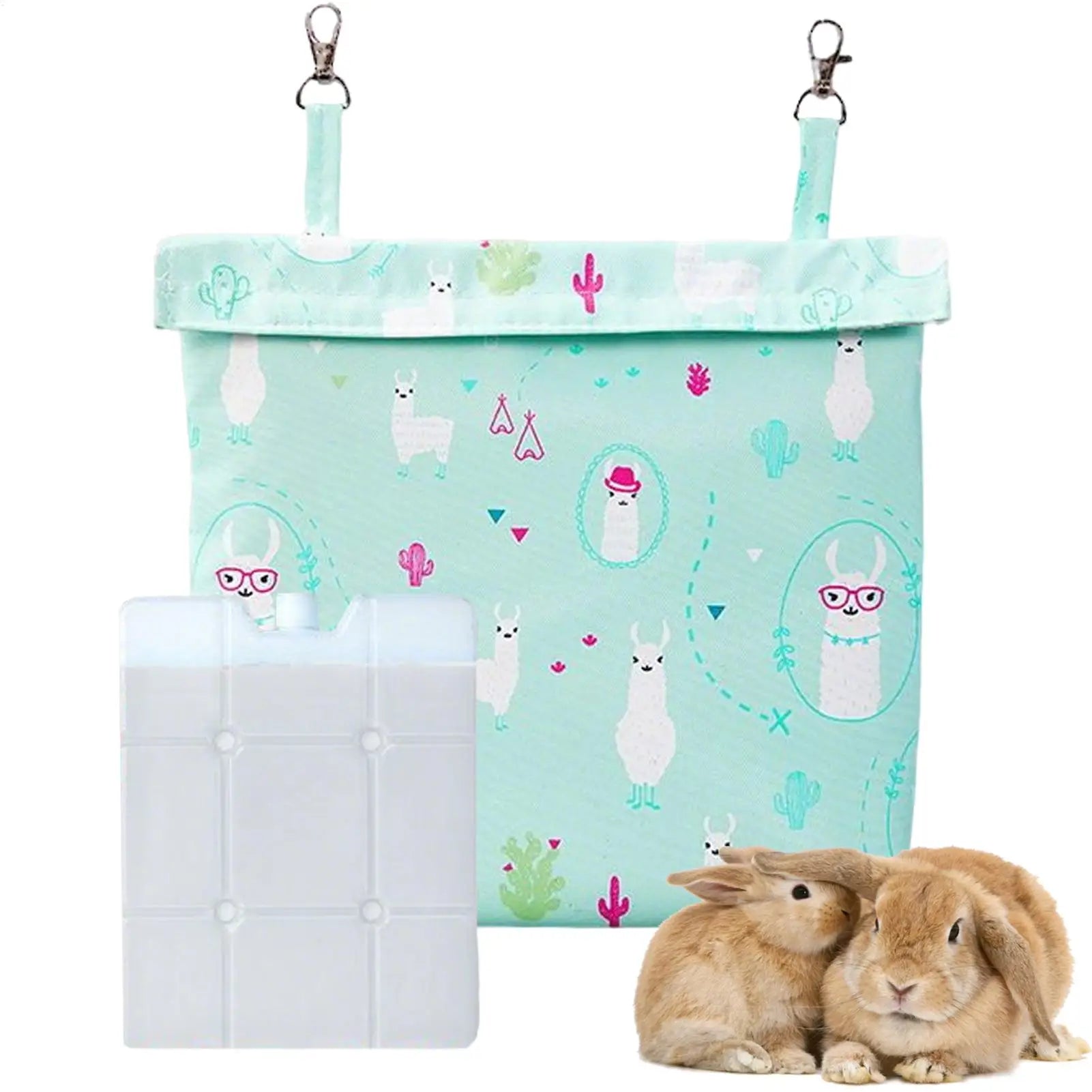 Hamster Cage Ice Pack Small Animal Cooling Plate Hangable Insulated Ice Packs for Bunnies Rodents Guinea Pigs Small Animals Qme