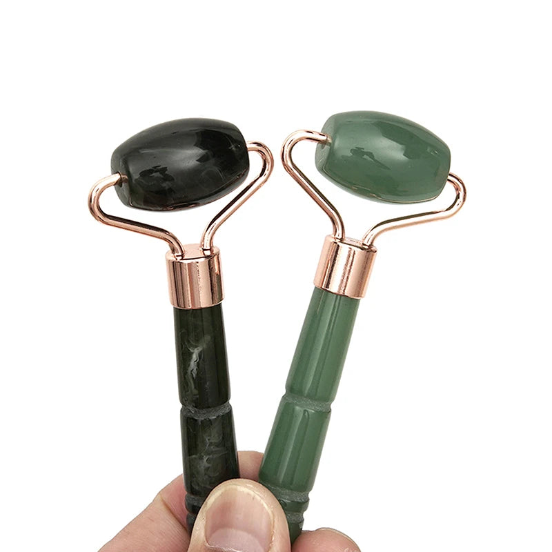 Single Headed Massage Gua Sha Jade Facial Roller Face Lift Up Skin Qme