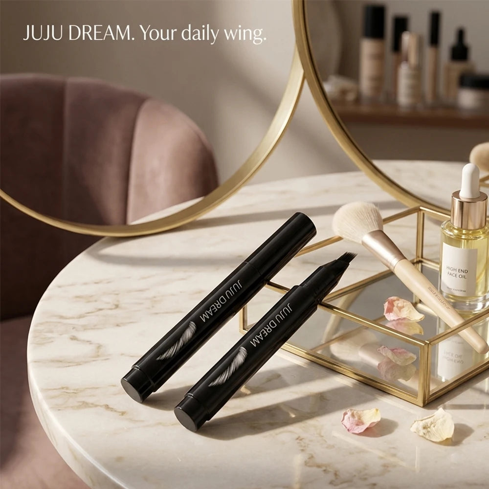 Waterproof Four-pronged Eyebrow Pencil Hair-like Smudge-proof Qme