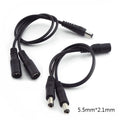3PCS 12V DC5.5 Female to Male Power Cable, DC Power Connector Cord, 5.5mm x 2.1mm Jack Plug Adapter for LED Strip CCTV Camera Qme 1 TO 2