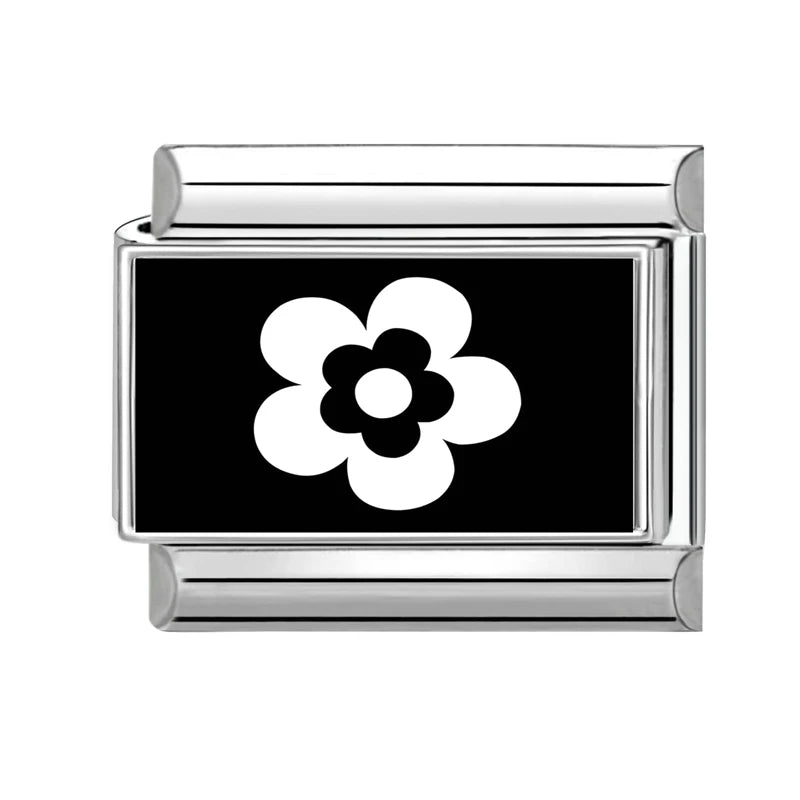 2026 New Wholesale Cute LOVE Black Series Charm Bracelet Fit 9mm Bracelet Stainless Steel Italian Links Making DIY Jewelry Gifts Qme Style 26