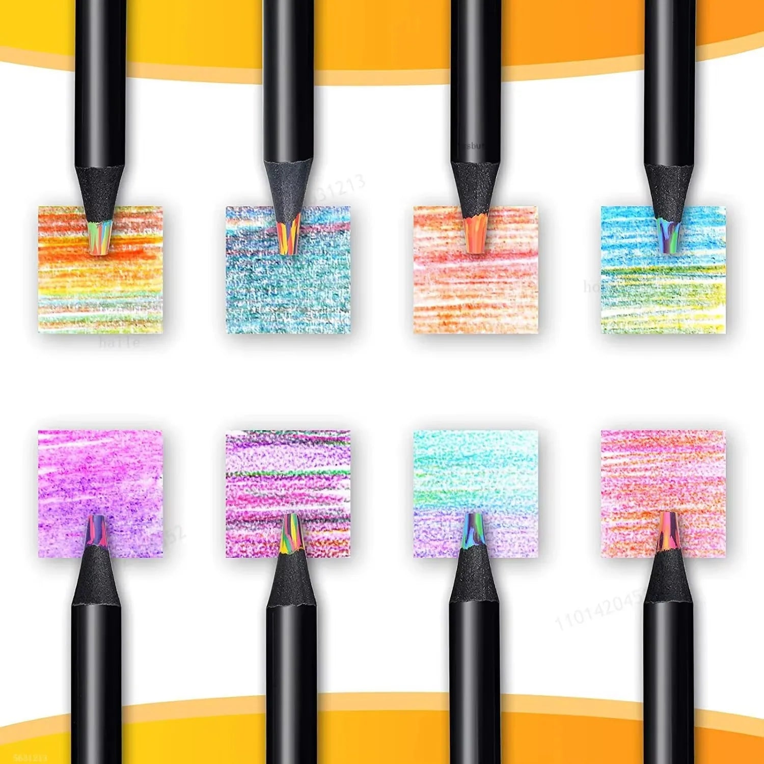 8/16/24Pcs Rainbow Pencils,Dreamy Gradient Colors - No Dust, Line 2 mm, Suitable for Professional Painting and Art Purposes Qme