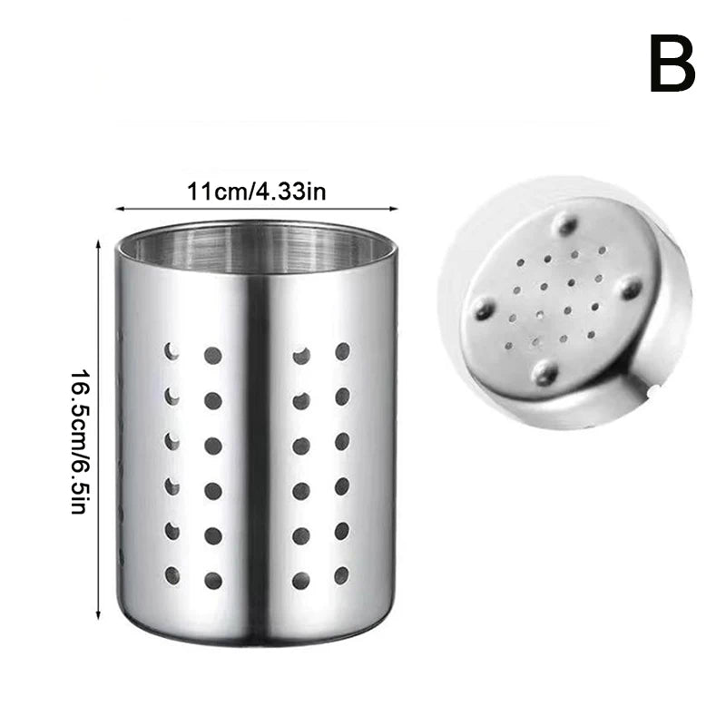 Kitchen Storage Basket Stainless Steel Cutlery Holderchopstick Holder Qme B