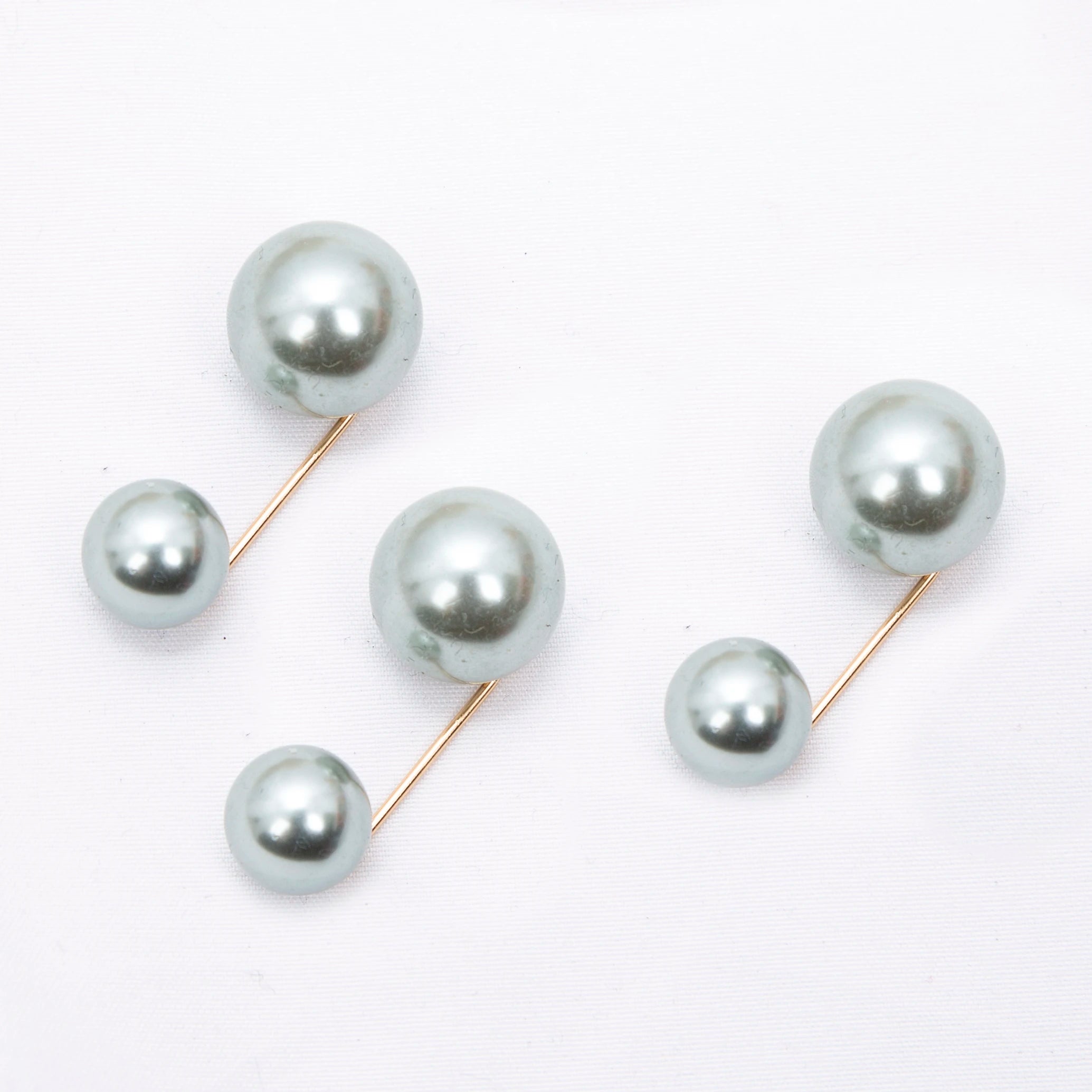 Women Tightening Waistband Pin Double Pearl Brooches Metal Lapel Pins Qme A-3 China Mainland