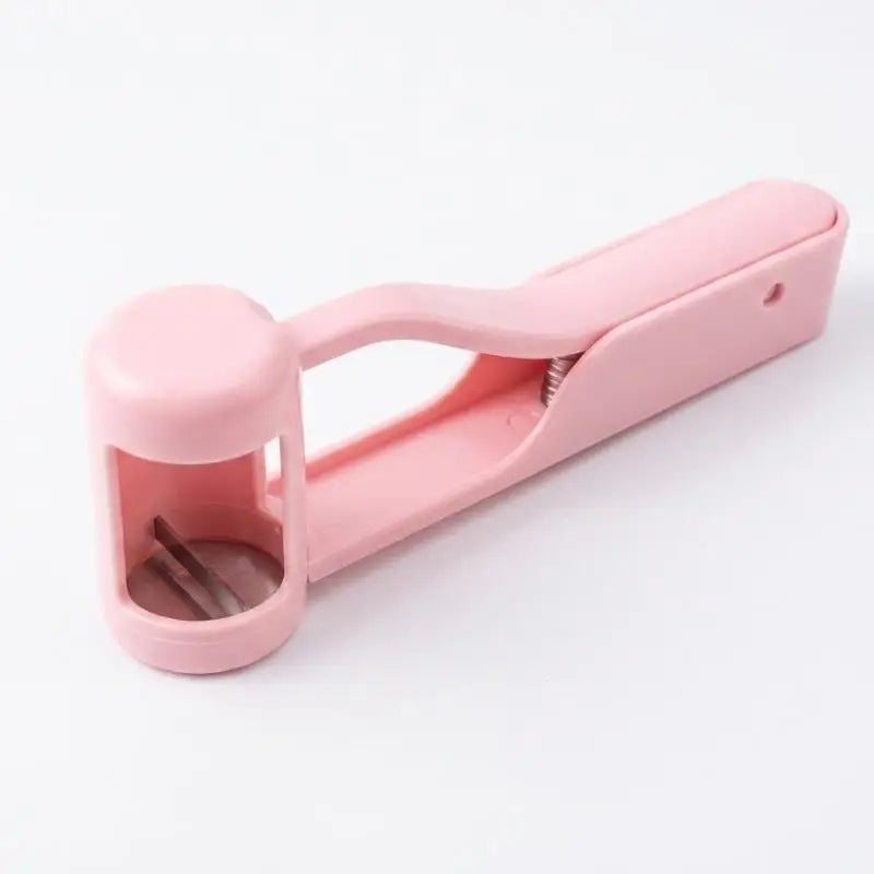 Fruit Slicer Press Stainless Steel Blade Grape Cherry Strawberry Qme Pink