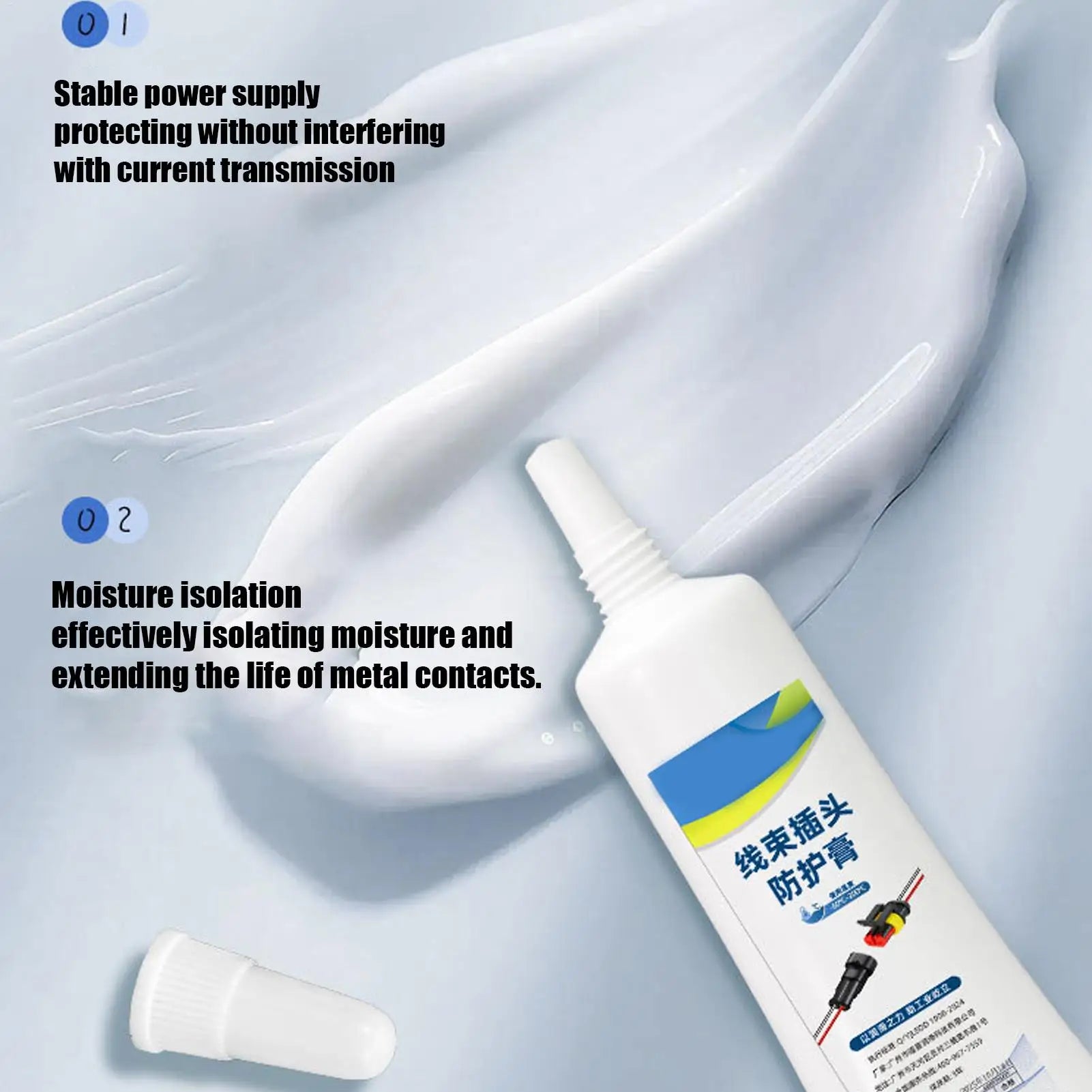 Battery Terminal Grease 5g Dielectric Conductive Paste Terminal Lubricating Paste for Automotive Marine Trailer Truck Household Qme