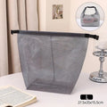 Large Capacity Fitness Clothing Swimming Handbag Portable Shopping Qme Gray L