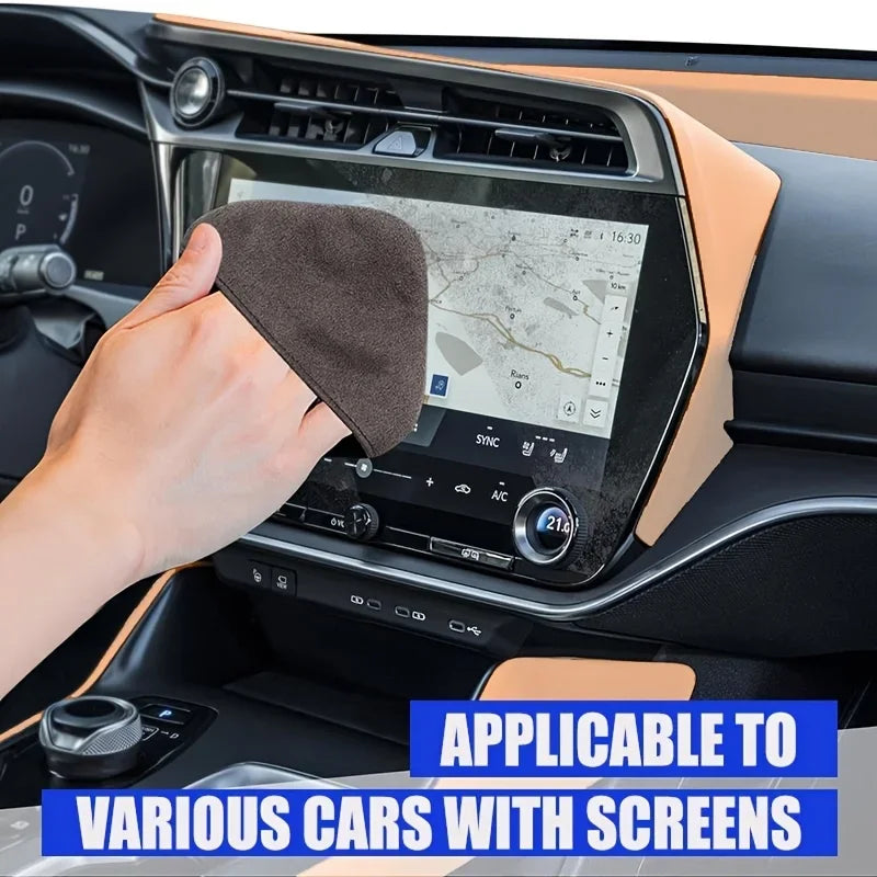 Car Touch Screen Cleaner Cloth - Hexagonal Non-Abrasive Design for Car Displays, Dashboards & Glass Screens - Streak-Free Qme