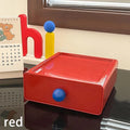 Desktop Drawer Storage Box Multi-layer Stackable Boxes Large Capacity Qme Red