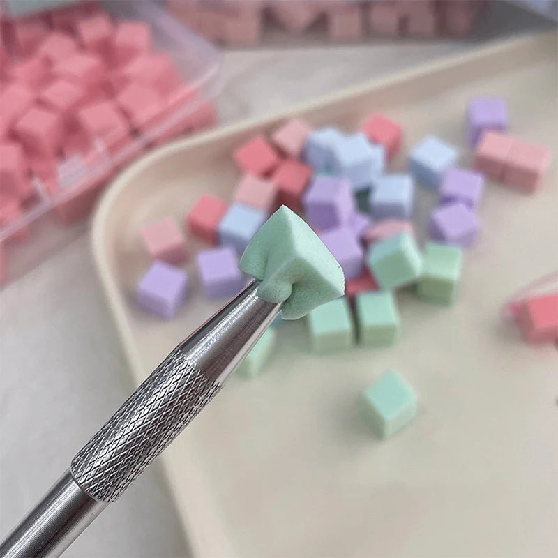 50 Square Nail Art Sponge Gradient Brushes Gel Polish Design Manicure Qme
