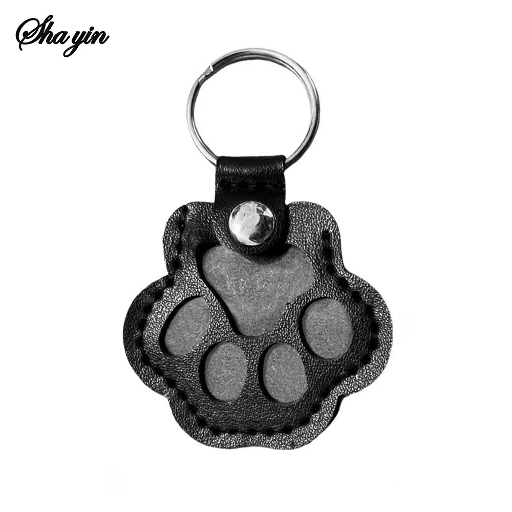 Pet Hair Storage Keychain, Dog Paw Photo, Cat And Dog Hair Bag, Commemorative Storage Bag, Commemorative Item Qme Black