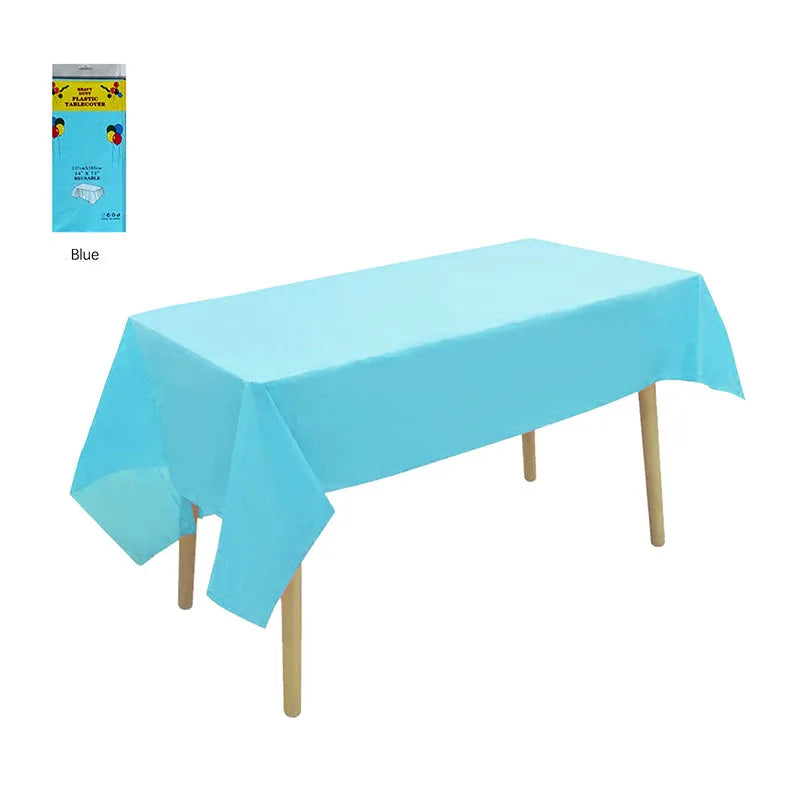 1/2/4PCS Disposable Tablecloths Waterproof Stain-resistant Tablecloth, Party Decoration, Camping, Disposable Kitchen Tablecloth Qme Sky Blue 1PCS 137X183cm