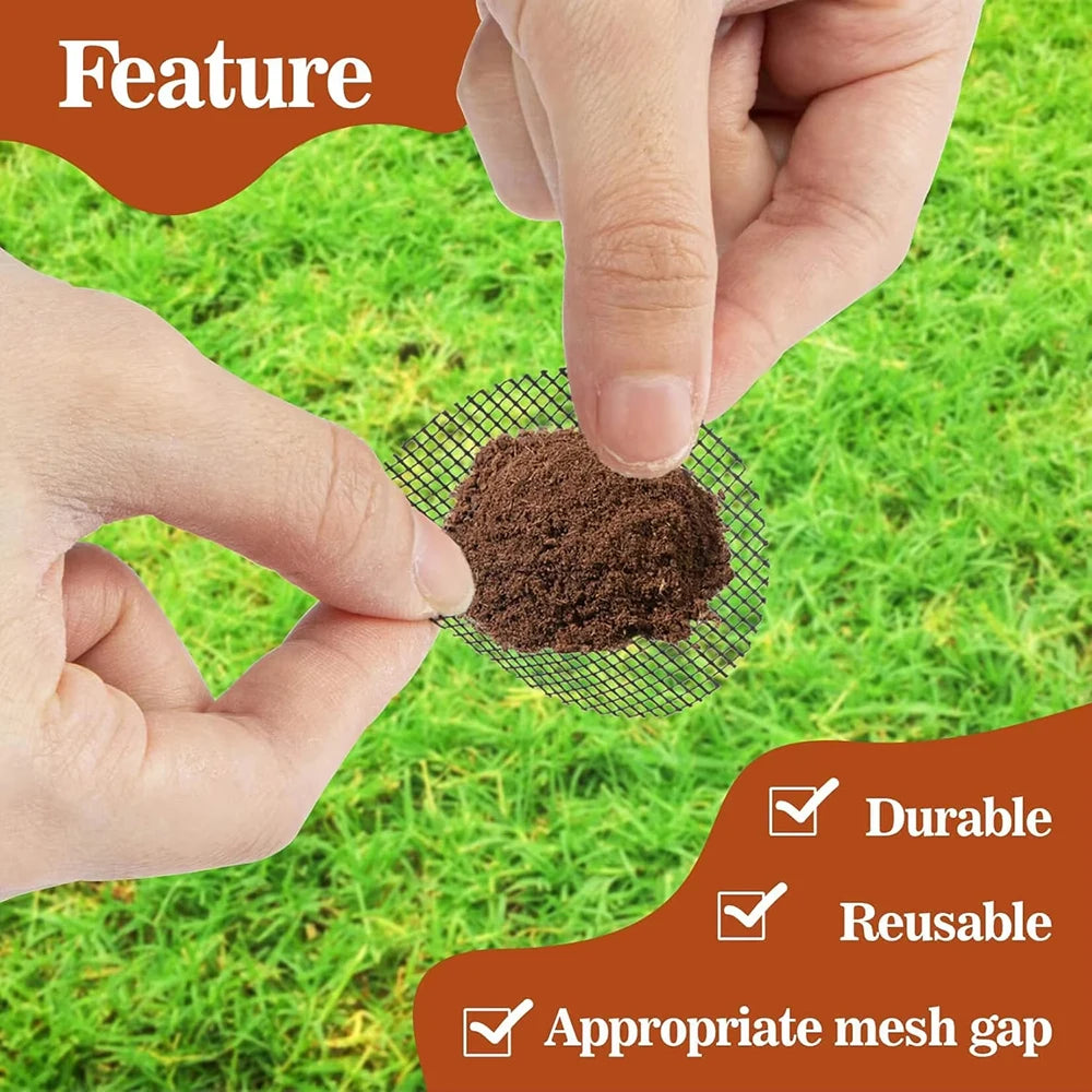 50PCS Flowerpot Gasket Ceramic Black Leakproof Soil Super Large Diameter Breathable Insect-Proof Plastic Circular Mesh Pad Qme