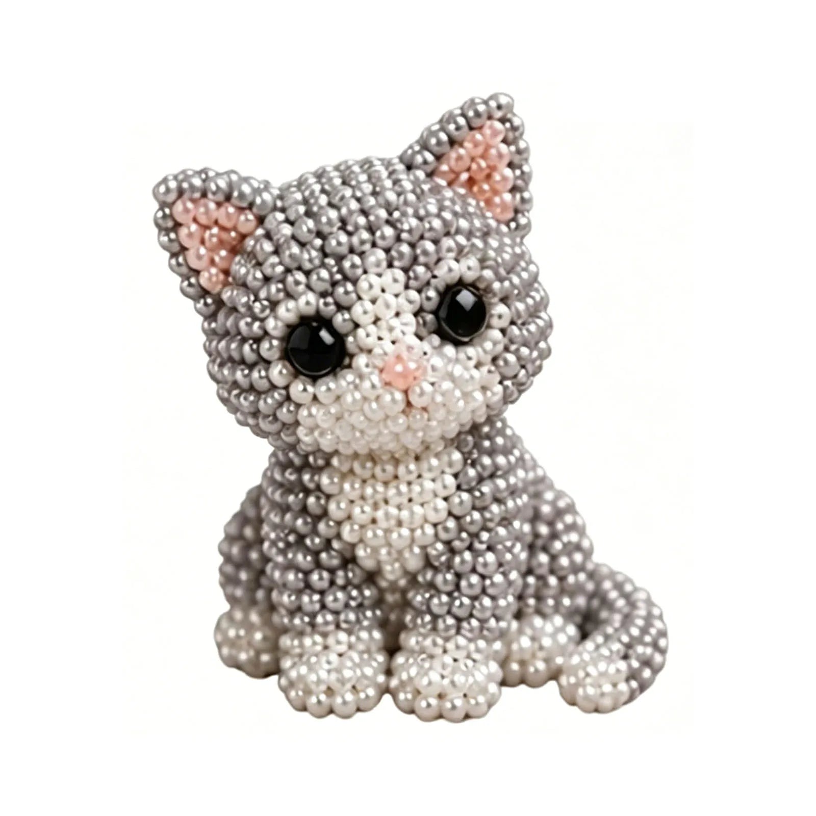 3D DIY Creative Beading Figurine Wiyh Needle Animals Bead Set Cute Bead Embroidery Kit for Teens Girls Women Enthusiasts Qme Style 2