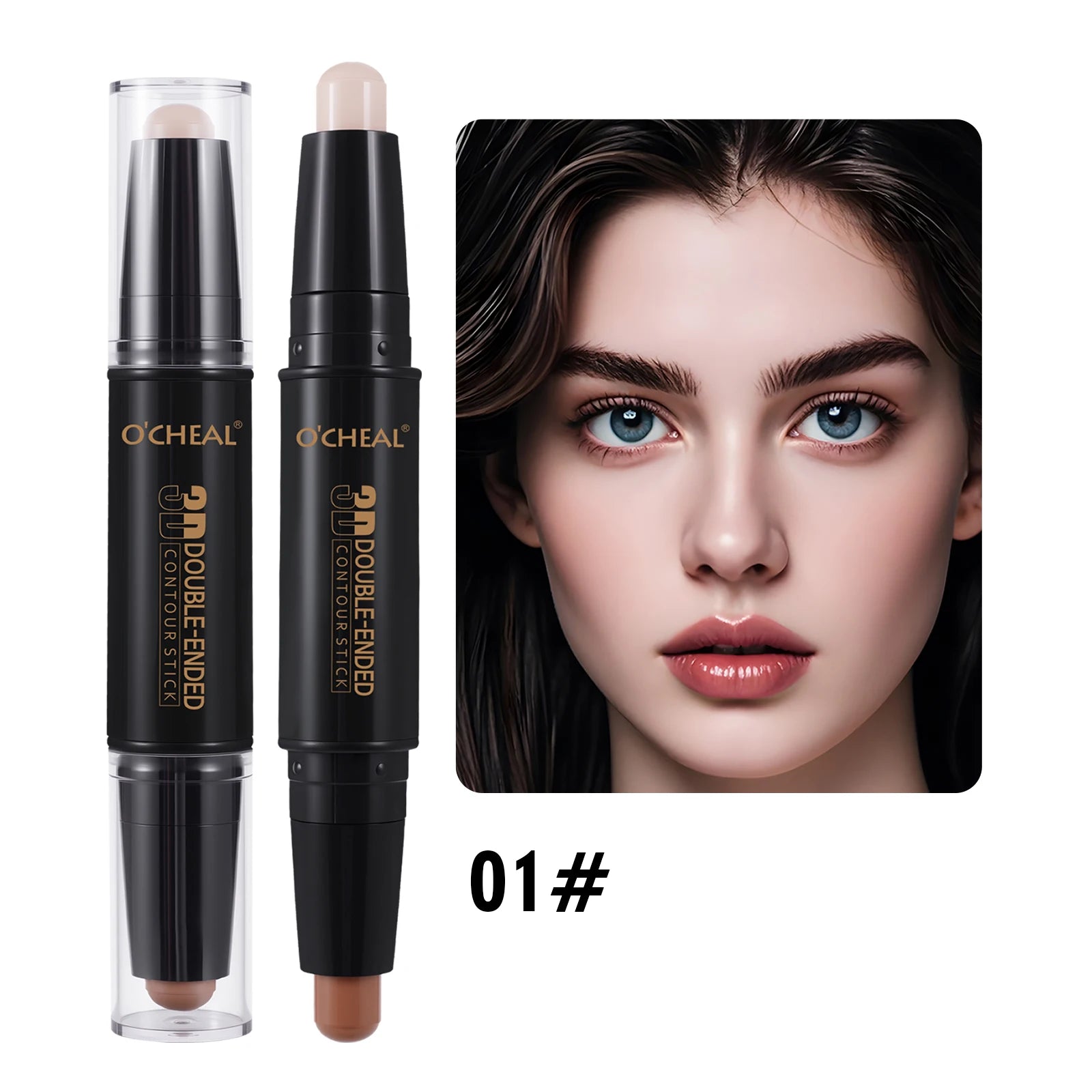 Double Headed 3D Grooming Stick Waterproof Sweat Resistant Qme 01