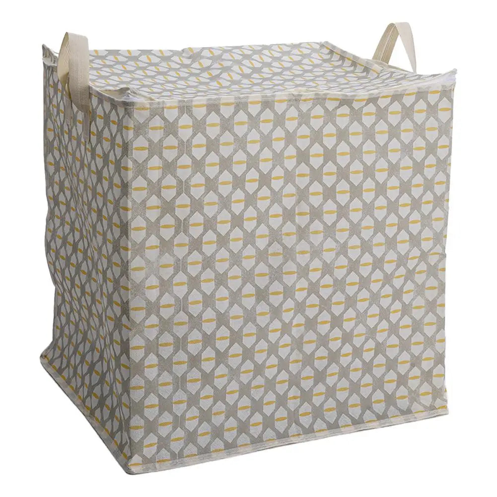 Non-woven Quilt Storage Bag With Lids Zipper Foldable Clothes Quilt Bins Container Large Capacity Dust-proof Bag Organize Qme 150L