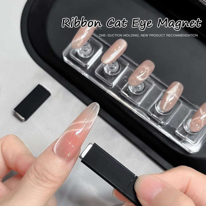 Ribbon Cat Eye Magnet Tool, Strong Double-Ended Magnetic Wand for Flowing Ribbon & Glass Bead Effects, Square & Cylinder Design Qme