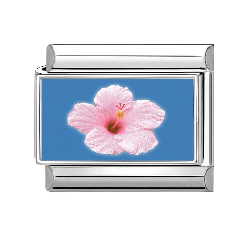 New Y2K Colorful Flowers Butterfly Bees Rose Dogs Swan Italian Charm Links Fit 9MM Stainless Steel Bracelet DIY Making Jewelry Qme S 1