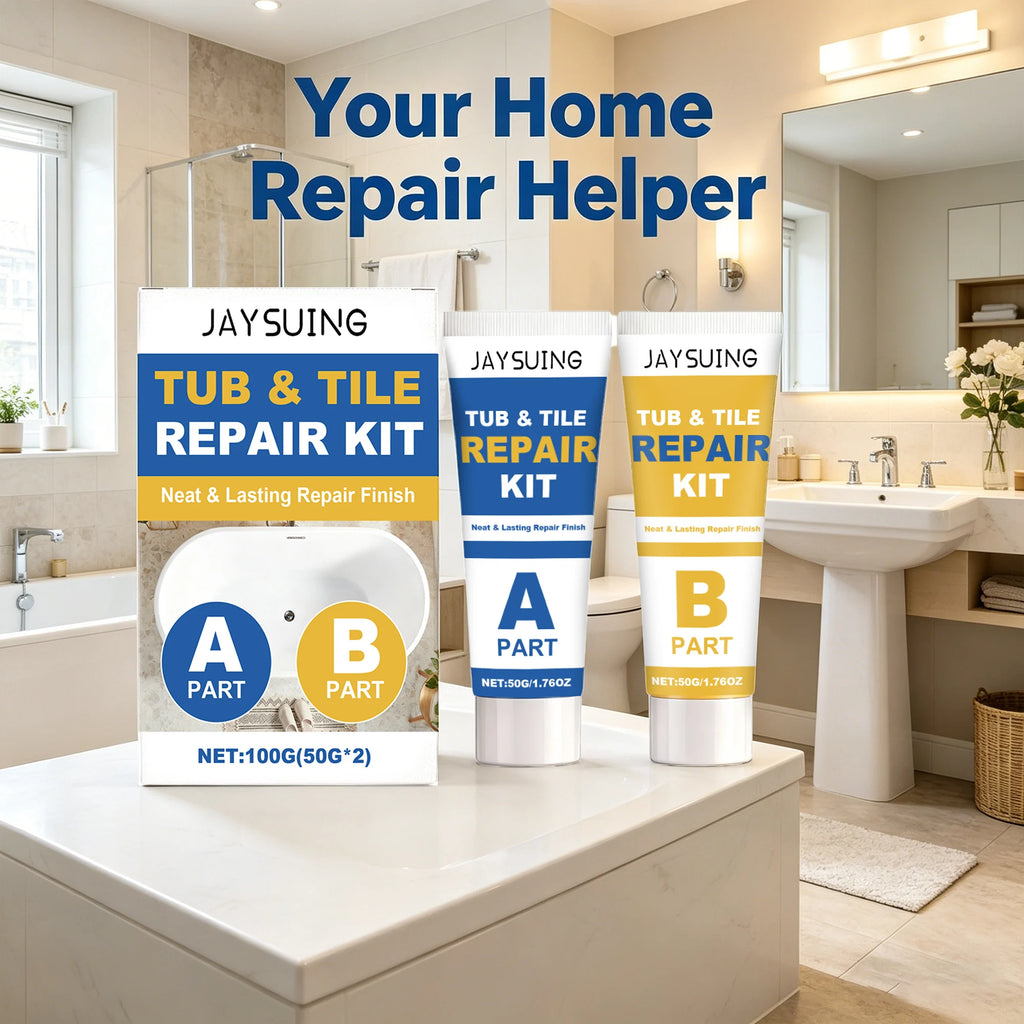 Tub & Tile Repair Kit Repair Damaged Tile Bathtub Fill Cracks Waterproof Stain-Resistant Ceramic Marble Crack Filler Sealing Set Qme
