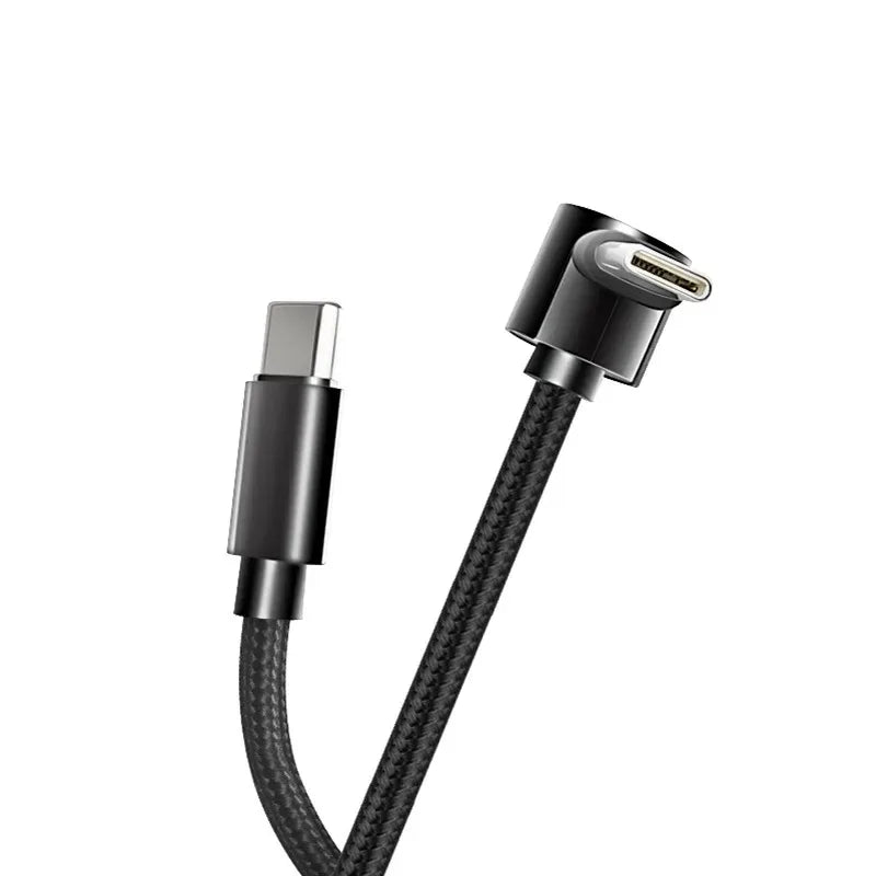 90 Degree Elbow Type-c Cables 20V 3A 60W PD Fast Charging Type C To Type C Male to Male USB Type-C For iPhone Type C Quick Wire Qme