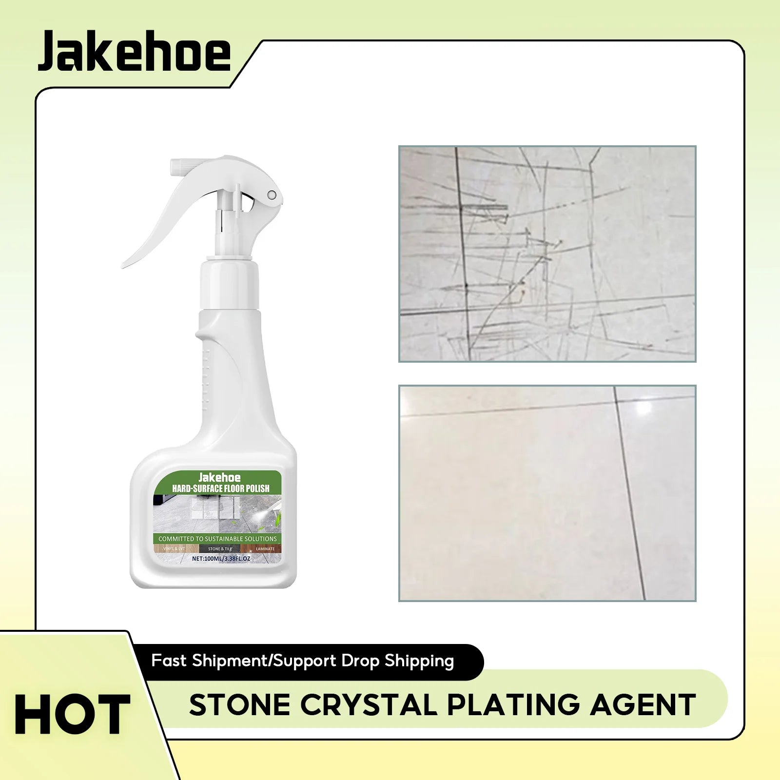 Stone Crystal Plating Agent Stonework Polishing Wood Furniture Marble Scratch Repair Hydrophobic Coating Tile Renovating Agent Qme