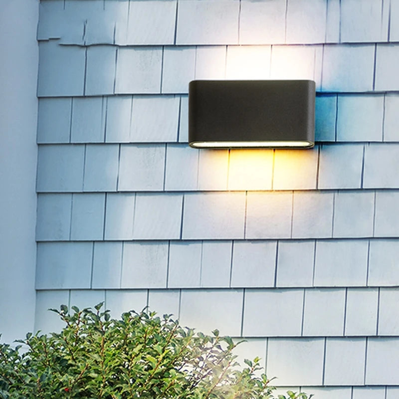 Waterproof Outdoor Wall Lamp LED Modern Lighting Fixtures Minimalist Indoor Outdoor Bedroom Balcony Porch Garden Deco Wall Light Qme