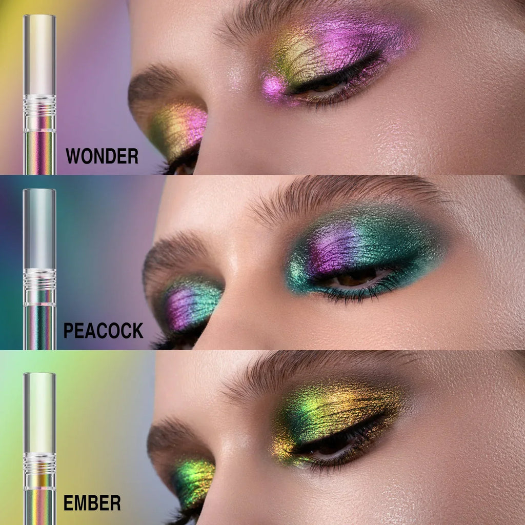 1pc Chameleon Liquid Eyeshadows Shiny Longlasting Eye Shadow Duochrome Eyeshadow Fashion High Quality Make Up Art Women Cosmetic Qme