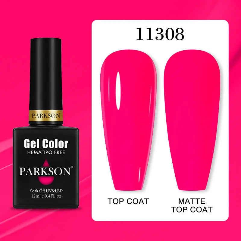 Parkson Colorful Nail Gel Polish Lacquer Soak Off UV LED Long Lasting Qme 11308