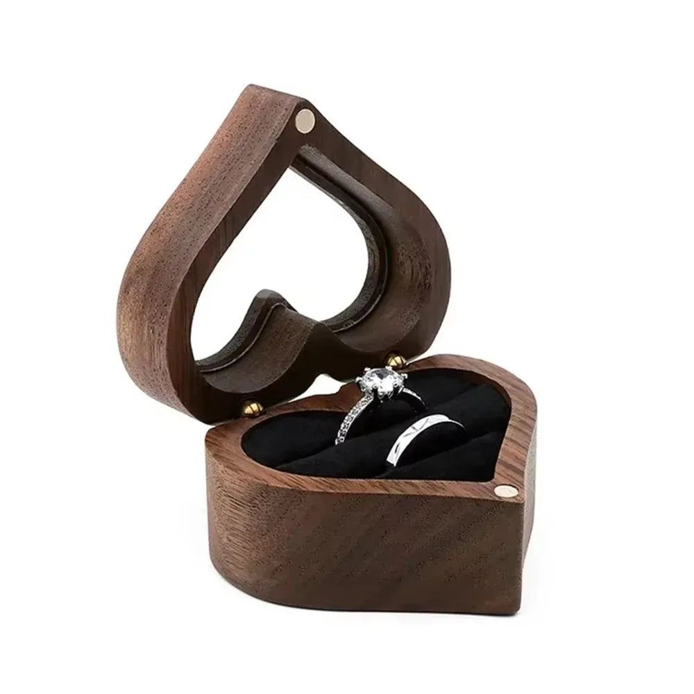 Premium Solid Wood Jewelry Organizer Black Walnut Display Earrings