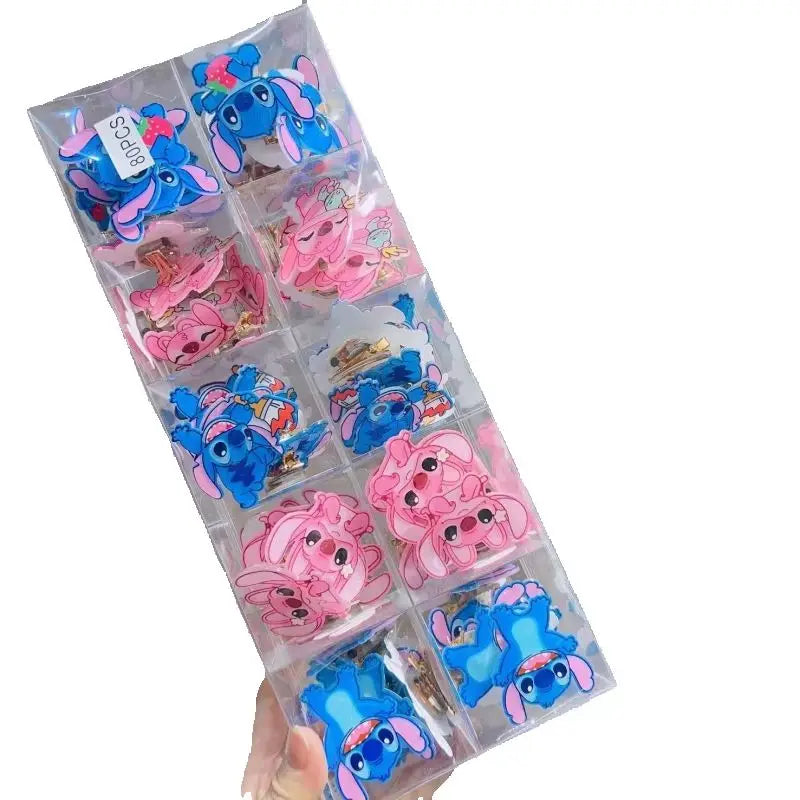 Cute “Stitch” Cartoon Acrylic Hair Clip Student Hair Accessories: Hair Ties, Elastic Bands, and Hair Bands Qme
