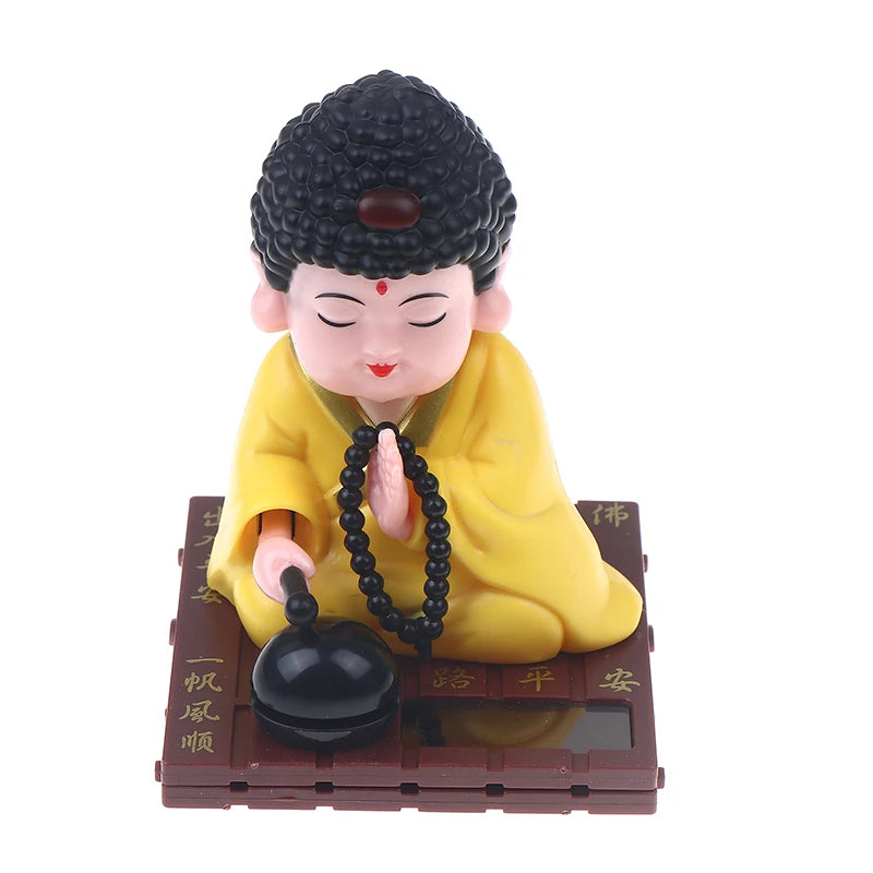 Little Monk Buddha Head Toy Car Ornament For Desk Home Decor Qme A7