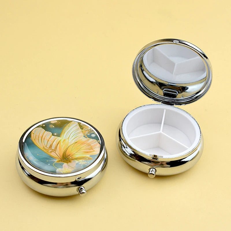 Metal Medicine Box Iris Pill Packaging Health Products Moisture Qme