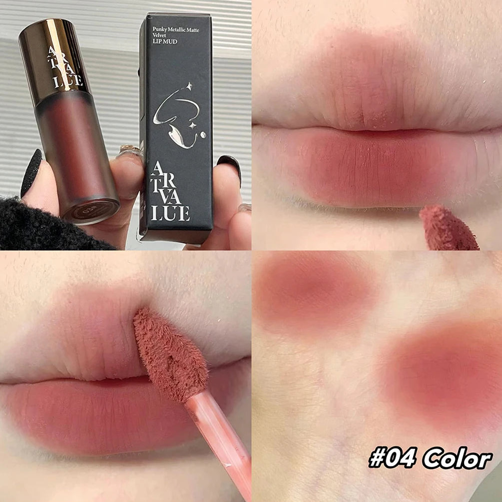 Matte Velvet Liquid Lipstick Lasting Lipgloss Tint Waterproof Sexy Red Orange Lips Makeup For Women Lip Glaze Korean Cosmetics Qme 04